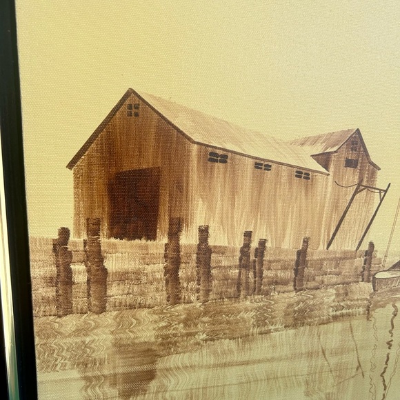 Original Herbert Kitsch Framed Seaside Oil Painting - Picture 4 of 8